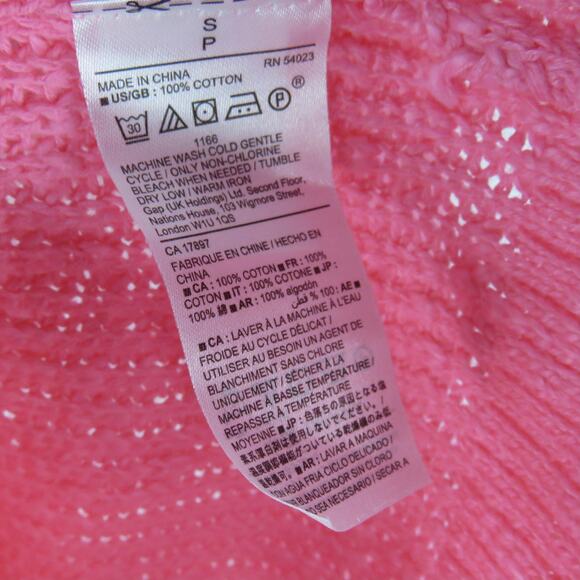 Gap Pink Wide Neck Sweater Bubblegum Pink Barbie Core Knit Sweater Small - Picture 4 of 5